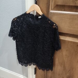 Zara Black Lace Top